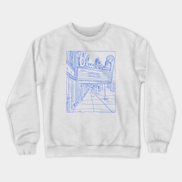 Colfax study - Bluebird Theater 1 Crewneck Sweatshirt by minkatools